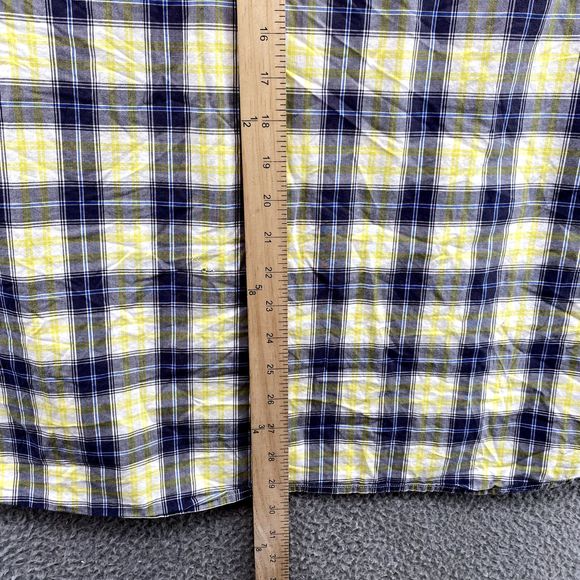 Carhartt Shirt Adult Size 2XL Yellow Plaid Relaxed Fit Short Sleeve Dungaree Men - Picture 11 of 13